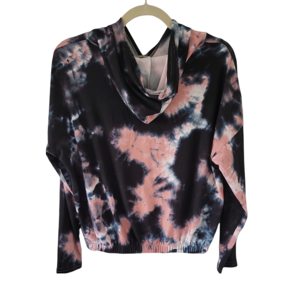 AQUA Tie Dye Crew Neck Long Sleeves Hooded Sweatshirts NWT - Picture 3 of 7